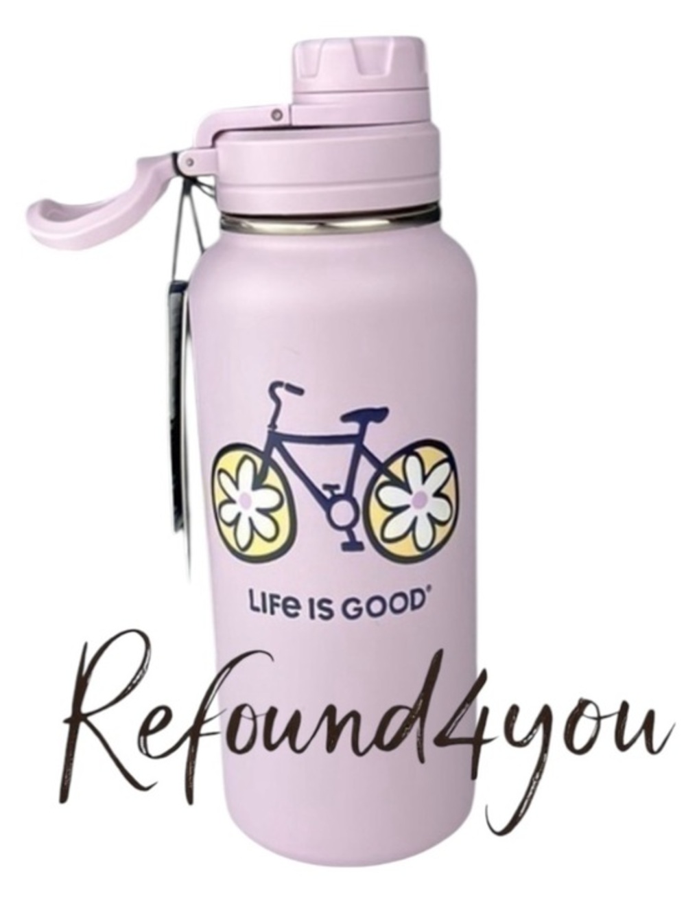 Life is Good - ‘The Bike’ 32oz insulated water bottle. NWT.